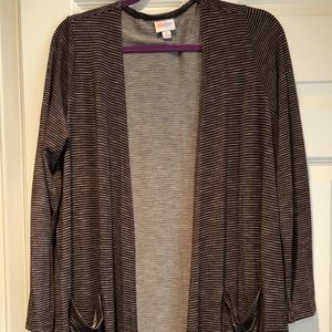 NWT Brown & cream striped LuLaRoe Sarah